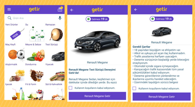 Getir’den Evlere Servis Renault Megane!
