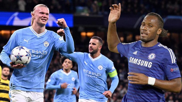 Şampiyonlar Ligi’nde Haaland yeniden boş geçmedi! Gol sevincinde Drogba’yı tercih etti