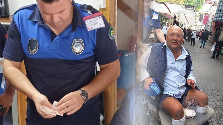 Engelli dilencinin bir saatlik hasılatı şaşırttı!