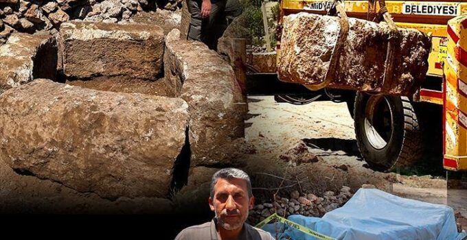 Midyat’ta yol hafriyatında akılalmaz keşif! 722 yılınden gelen ileti, taşlarda dikkat çeken 4 isim: Dedelerimiz anlatıyordu daima